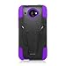 Eagle Cell HTC Desire 601 Hybrid Case with Y Stand - Retail Packaging - Purple/Black