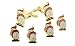 Funny yellow gold plated and enamel mooning Santa cufflinks and shirt studs formal set with presentation box. Made in the U.S.A