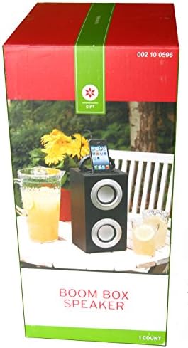 Portable Boom Box Speaker for All Mobile Phones. Media Players, 3.5 mm Devices.Powered by USB, AC Adapter, or 3 AA Batteries (not Included)