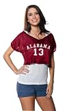 Alabama Crimson Tide Women's Crimson Cropped Top Mesh Jersey