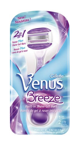 Gillette Venus Breeze 2 in 1 Razor for Women, 1 razor