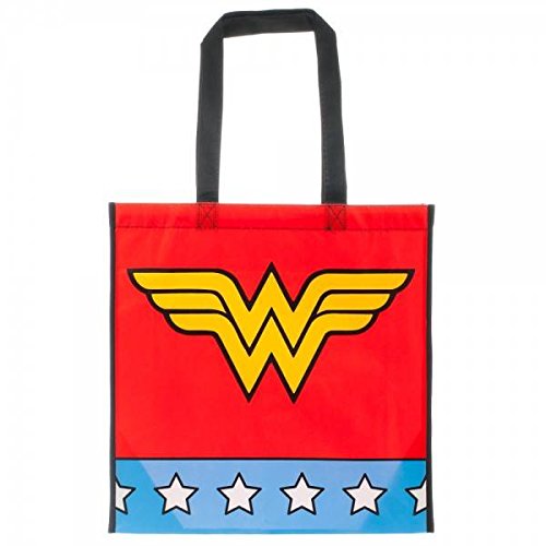 DC Comics WONDER WOMAN Logo Large 14 1/2" Tall Shopper TOTE BAG
