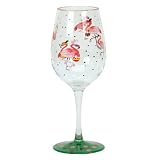 Lolita Love My Party of Two Funky Flamingo 16-Ounce Acrylic Wine Glasses, Set of 2