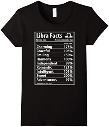 Women's Libra Facts - Funny Libra Zodiac Women T Shirt Small Black