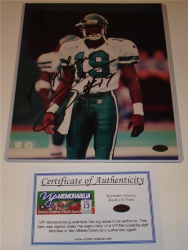 Keyshawn Johnson New York Jets Autographed/Hand Signed 8 x 10 Photo