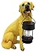 labrador22 - Black Labrador Dog With Lantern Solar Light