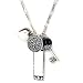 Oxidized Silver Charm Pendant with Harmonica, Key, Heart, and Shield
