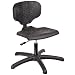 Milagon Cita BSP1210 Polyurethane Workseat on Star Base Budget Chair with Glides, Low Profile, 16"-21" Adjustment Height