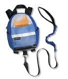 SafeFit By My Side Harness with Backpack, Black/Blue(Light and Dark)/Grey