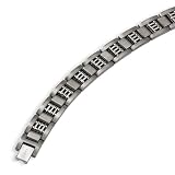 Men's Multi-Finish Titanium Link Bracelet