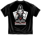 Poker T-shirt Know When To Hold Em Pin Up New M-3XL