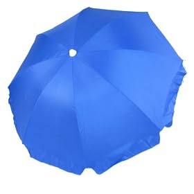 Platinum 6.5 ft Polyester Beach Umbrella with Tilt Blue