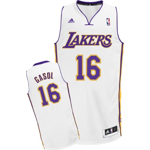 Adidas Los Angeles Lakers Pau Gasol Youth (Sizes 8-20) Revolution 30 Swingman Alternate Jersey Large
