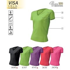 LASTING VISA kurzarm Funktionsshirt 100% Merino Wolle light160g 2010/11 (Damen Alpin Langlauf Radsport Fitness Yoga Pilates TaiChi Meditation Kampfsport Funktionsw�sche)