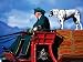 Budweiser Clydesdale Horse Cart, with Dalmation Standing on Boxes, Palmer, U.S.A. Lonely Planet Collection Photographic Poster Print by Mark Newman, 48x36