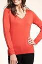 V-Neck Long Sleeve Plain Jumper [T38-5387-S]