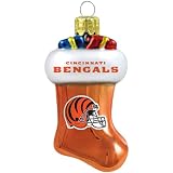 NFL Cincinnati Bengals Blown Glass Stocking Ornament