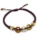 Oriental Coloured Jade Stone Ring Link Adjustable title=