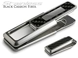 New! M-Clip Stainless Steel Money Clip - Black Carbon Fiber