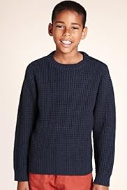 Crew Neck Moss Stitch Knitted Top