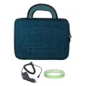 Denim Amazon Kindle DX Hard Shell Carrying Case + Black Rapid Kindle DX Car Charger + Live*Laugh*Love Wrist Band!!! (Kindle DX Not Included)