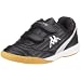 Kappa Roccer Kids Velcro 241119V, Unisex - Kinder Sportschuhe - Indoor, schwarz, (blk/silver 1115), EU 35