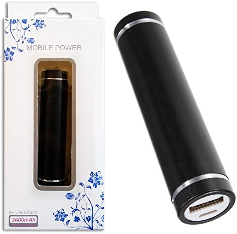 Halfdirect Original Metallic 2600mAh External Portable Power Bank Backup Battery USB Charger For All Apple, Samsung Galaxy, HTC, Nokia, LG Mobile Phones (Brushed Black)