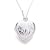 Silver Heart Shaped Flower Engraved Locket