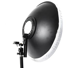 Cowboystudio 22 in Off-Camera Flash Beauty Dish Mount for Canon Nikon EX430, EX580, SB800, SB600 Flashes