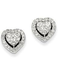 14K White Gold Diamond Earrings