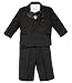 Baby : Black Tuxedo Coat, Vest and Pants Set with Bow Tie and Shirt ~ 3T
