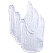 Hudson Baby Organic Bibs, 3-Pack, White