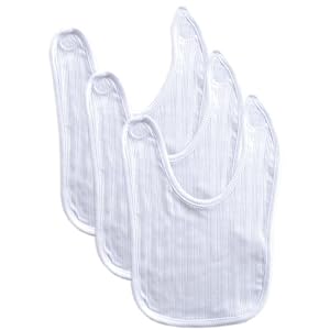 Hudson Baby Organic Bibs, 3-Pack, White