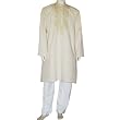 Anniversary Gifts for Him Men Cotton Embroidered Kurta Pajama Size L Chest :42