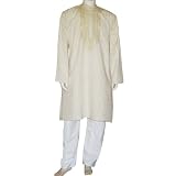 Anniversary Gifts for Him Men Cotton Embroidered Kurta Pajama Size L Chest :42