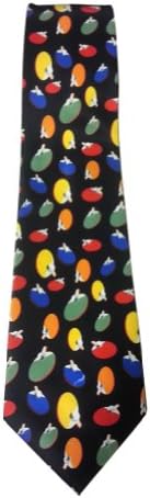 Men's Table Tennis Colorful Ping Pong Rackets Novelty Necktie Tie