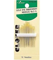 Clover Gold Eye Embroidery Needle Sz 3/9