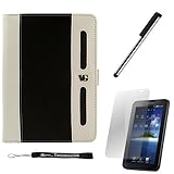 Black w/ Off-Wite Protective Slim and Durable Professional Faux Leather Por ....