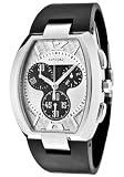 Men's La Scala White Dial Chronograph Black Rubber