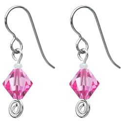 Titanium October Birthstone Earrings Made with SWAROVSKI ELEMENTS