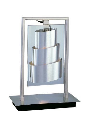 Lite Source LS-2255ALU Sophia Table Lamp, Chrome with Aluminum Shade And Clear Glass