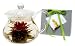 Tea Beyond Gift set (FREE SHIPPING EASTER) GFS2006-2 Teapot Fairy (multiple uses) & Grade A Duo Blooming tea (2 blooms included-L.T. (jasmine) & V.T. (carnation), Silver needle green tea based)