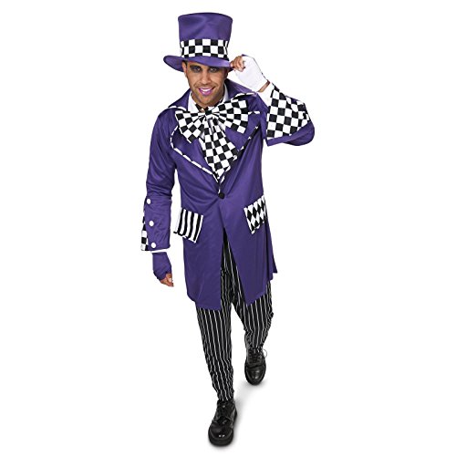 Black and Purple Gothic Mad Hatter Adult Costume