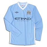 Manchester City Long Sleeved Home Football Shirt 2011-12