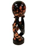 African Unity Globe Wood Carving - Handmade in Ghana