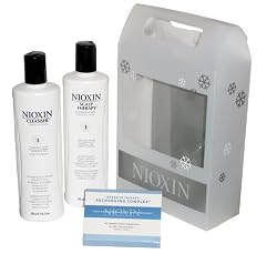 Nioxin System 1 Cleanser & Scalp Therapy Duo Set for Fine Hair Natural Hair Normal To Thin-Looking 10.1 oz (300 ml) each