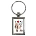   - I Love My Miniature Poodle Key Chain