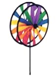 8  Rainbow Mini Wind Wheel Dual Spinner Multicolor Garden Yard Lawn Outdoor