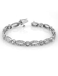 Natural 1.0 ctw Diamond Bracelet 10K White Gold