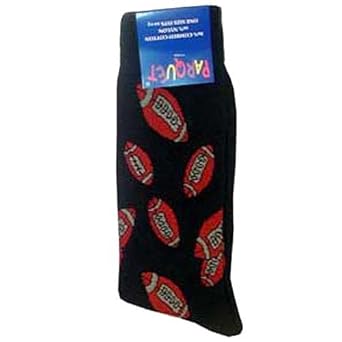 Footballs On Men's Navy Blue Novelty Socks